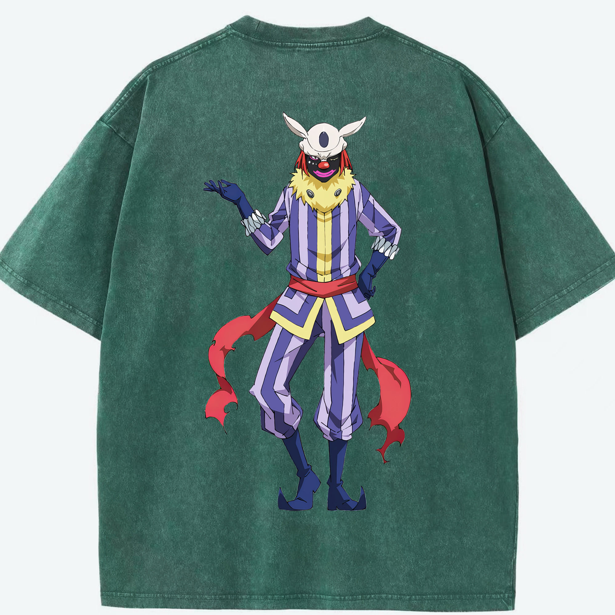（画像用） 転スラ Regarding Reincarnated to Slime 綿100% ヴィンテージ風 半袖Tシャツ（背面プリント）
